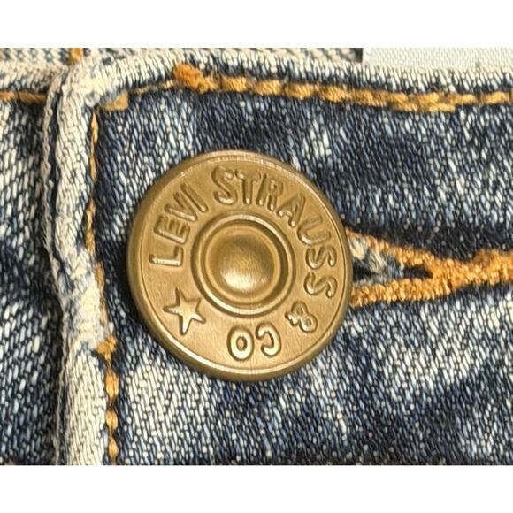 Vintage Levis 545 Women's 10M Low Boot Cut Stretch Blue Medium Wash Denim Jeans - Picture 7 of 16